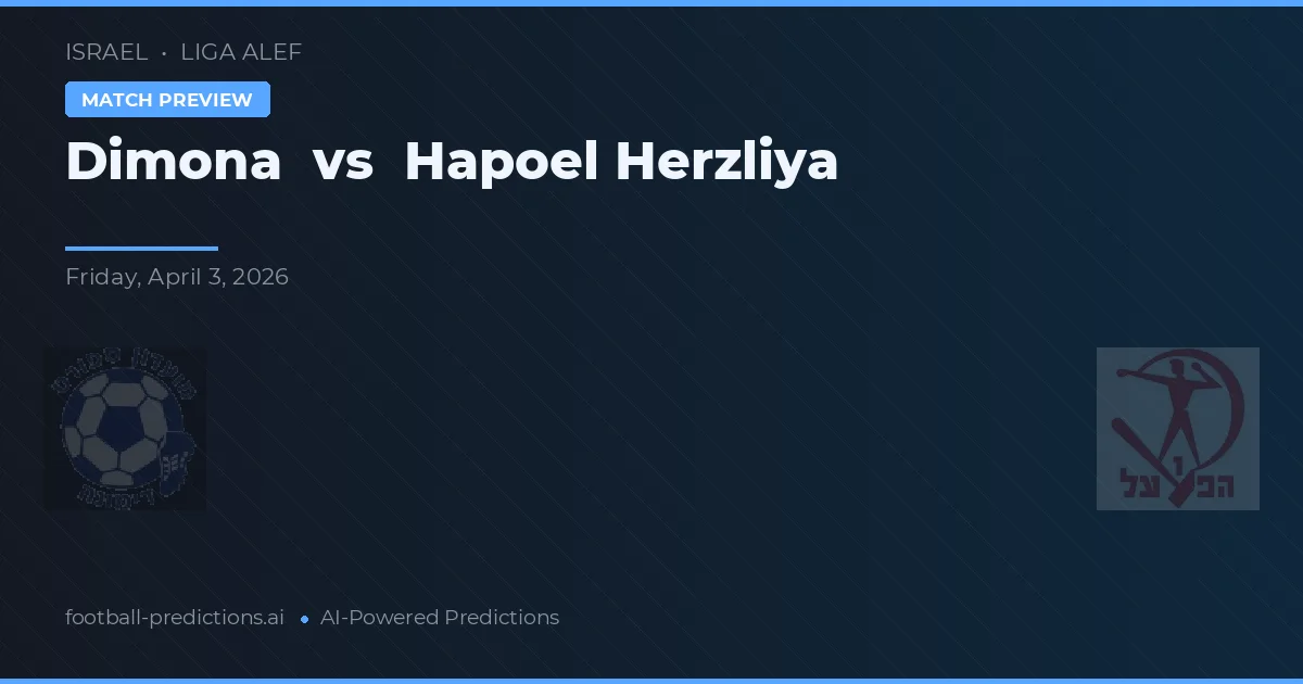 Dimona vs Hapoel Herzliya — prognóstico e prévia do jogo