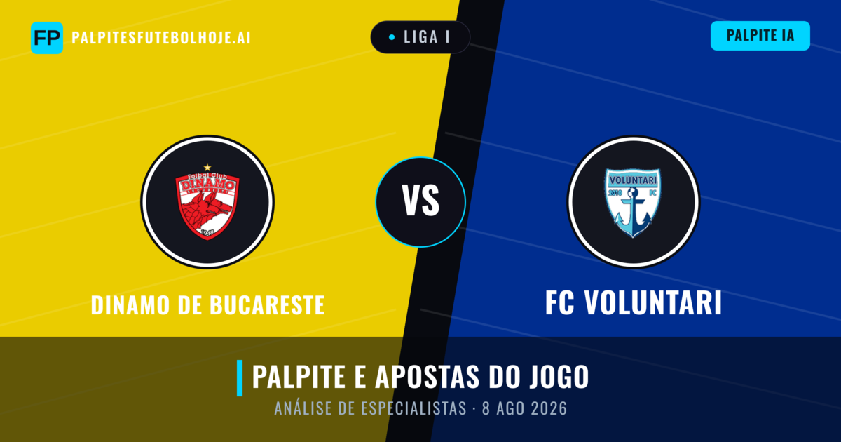 Dinamo de Bucareste vs FC Voluntari — prognóstico e prévia do jogo