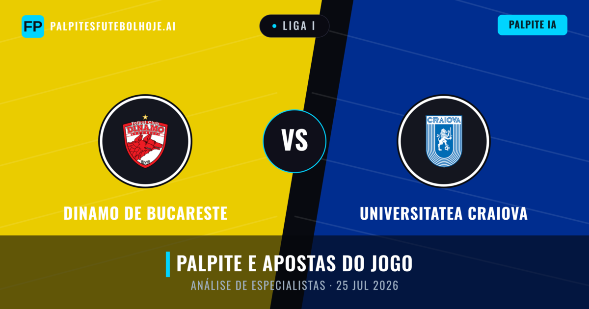 Dinamo de Bucareste vs Universitatea Craiova — prognóstico e prévia do jogo