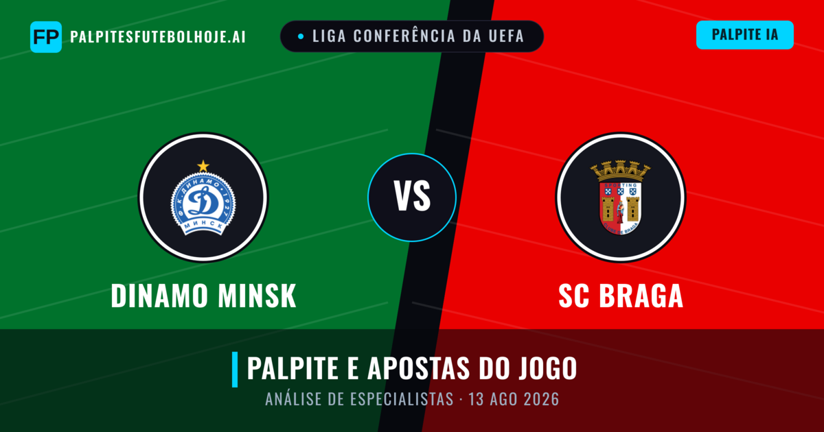 Dinamo Minsk vs SC Braga — prognóstico e prévia do jogo