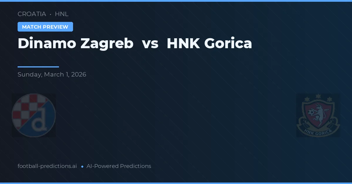 Dinamo Zagreb vs HNK Gorica — prognóstico e prévia do jogo