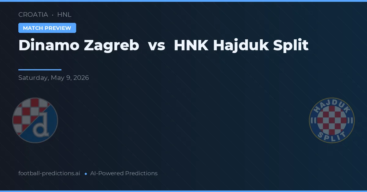 Dinamo Zagreb vs Hajduk Split — prognóstico e prévia do jogo