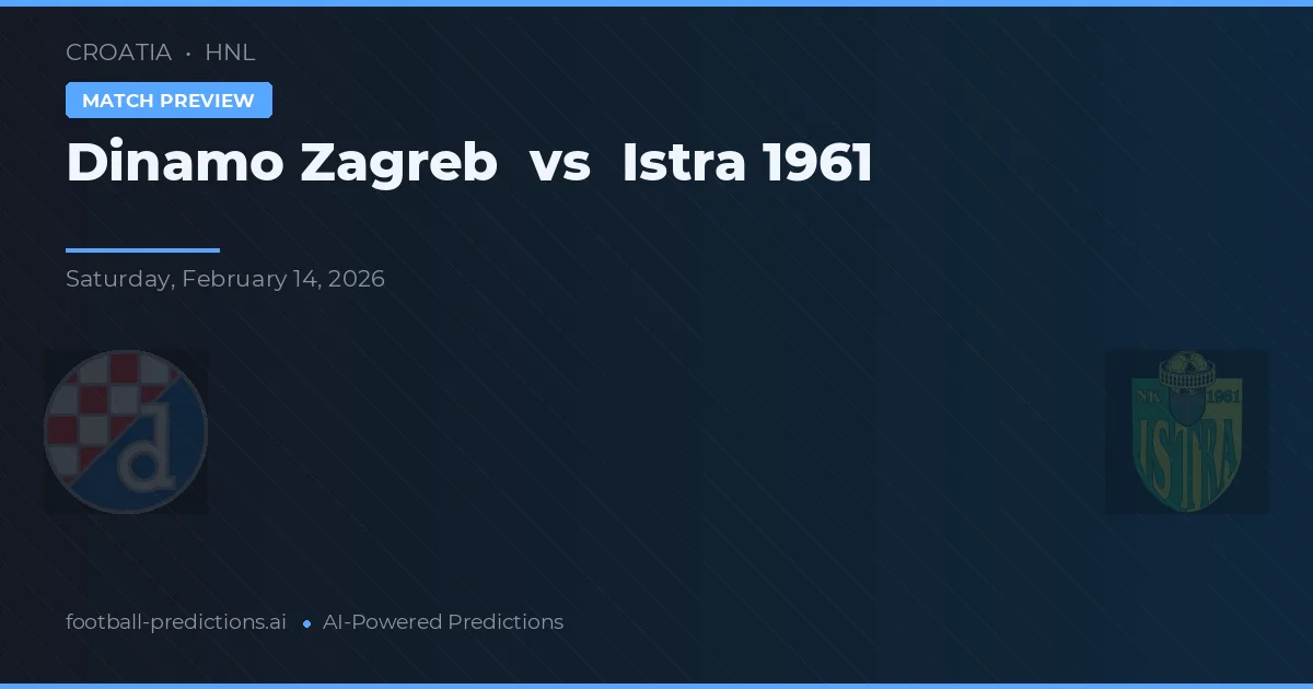 Dinamo Zagreb vs Istra 1961 — prognóstico e prévia do jogo