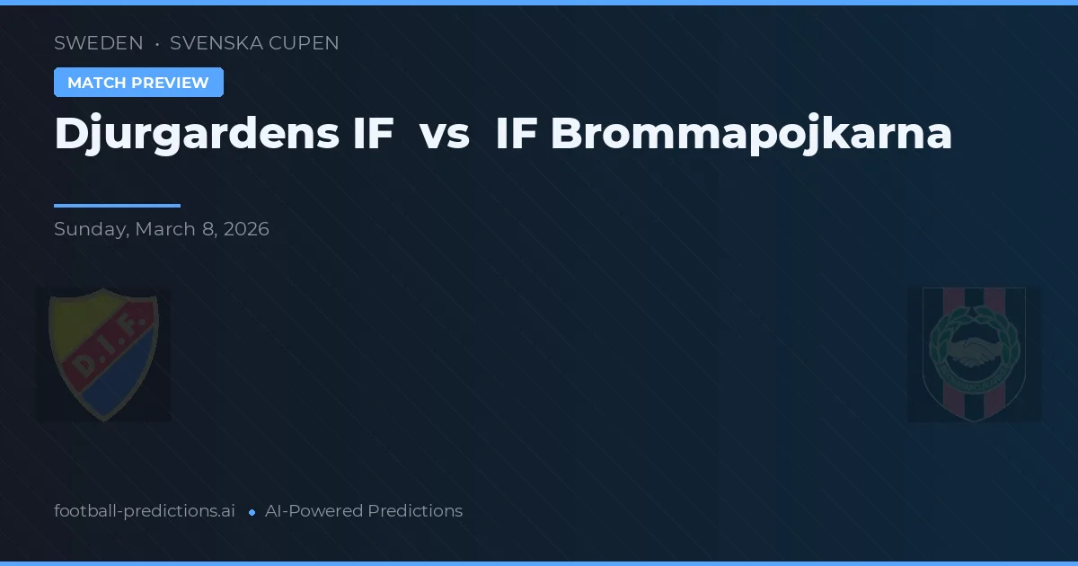 Djurgårdens IF vs IF Brommapojkarna — prognóstico e prévia do jogo