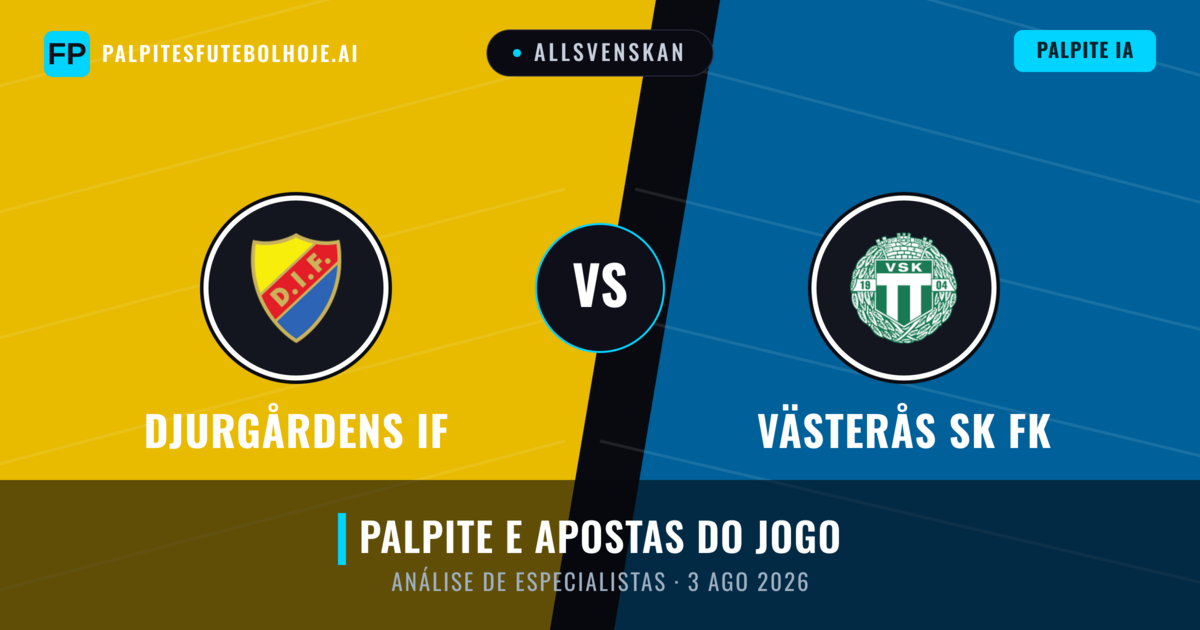 Djurgårdens IF vs Västerås SK FK — prognóstico e prévia do jogo