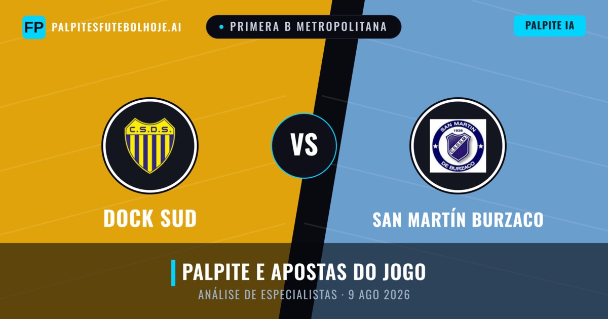 Dock Sud vs San Martín Burzaco — prognóstico e prévia do jogo