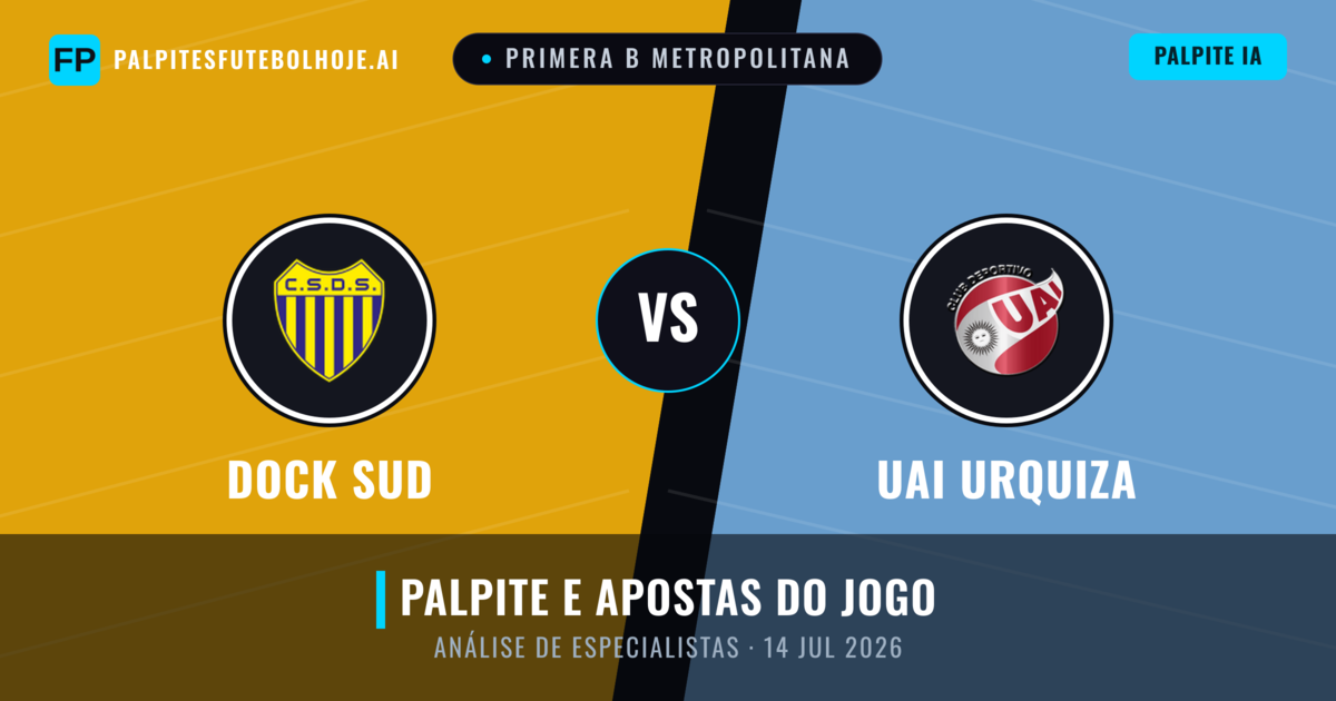 Dock Sud vs UAI Urquiza — prognóstico e prévia do jogo