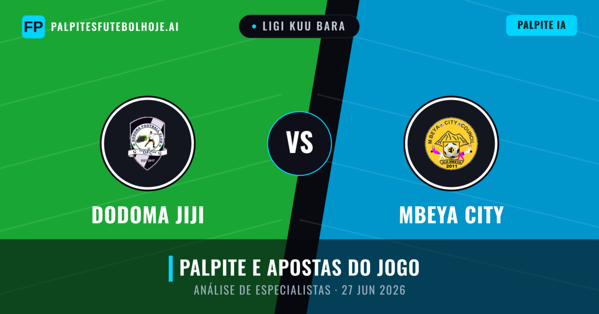 Dodoma Jiji vs Mbeya City — prognóstico e prévia do jogo