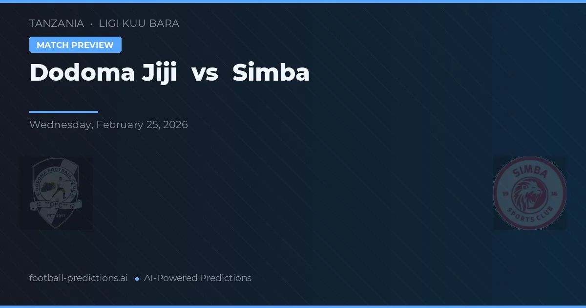Dodoma Jiji vs Simba — prognóstico e prévia do jogo