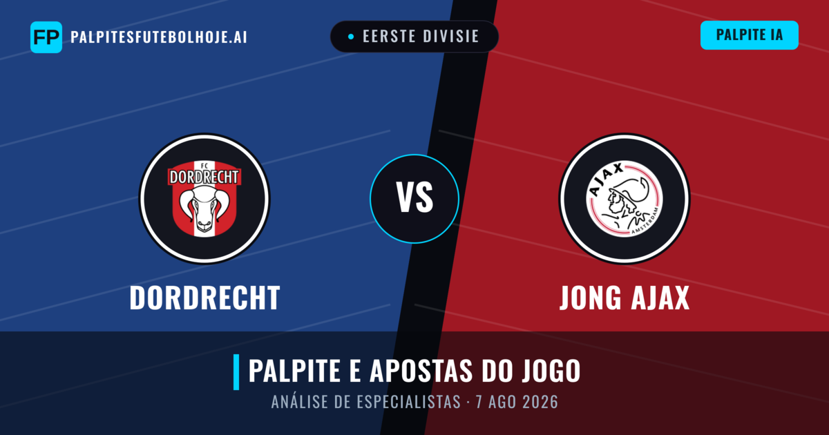 Dordrecht vs Jong Ajax — prognóstico e prévia do jogo
