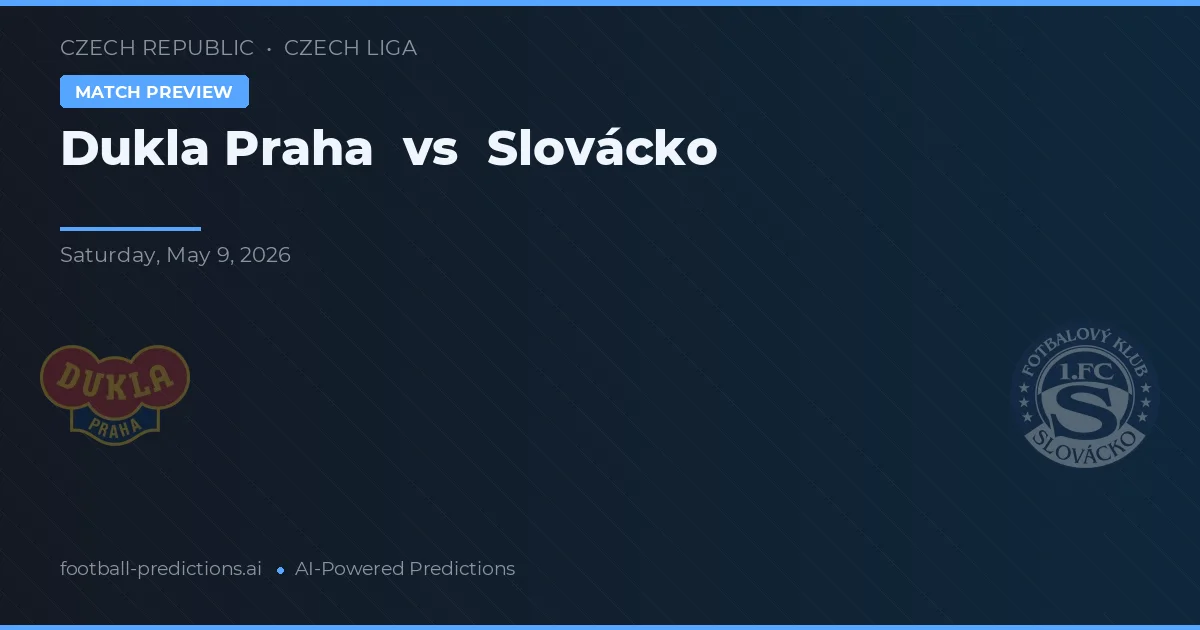 Dukla Praga vs Slovácko — prognóstico e prévia do jogo