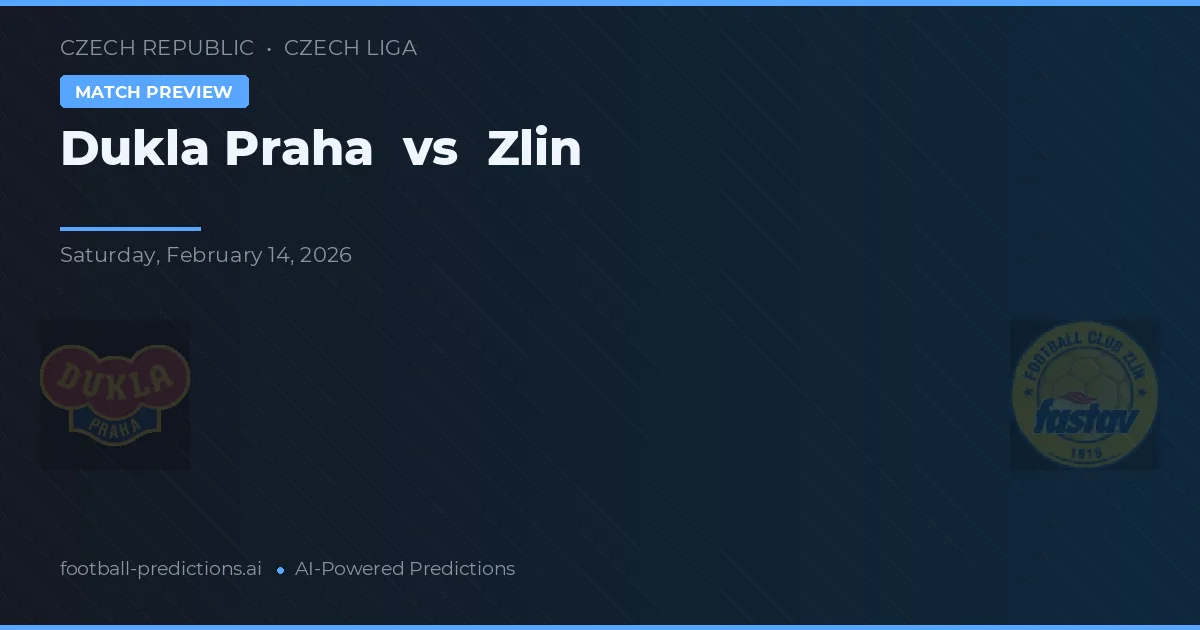 Dukla Praga vs Zlín — prognóstico e prévia do jogo