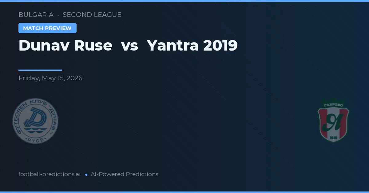 Dunav Ruse vs Yantra 2019 — prognóstico e prévia do jogo