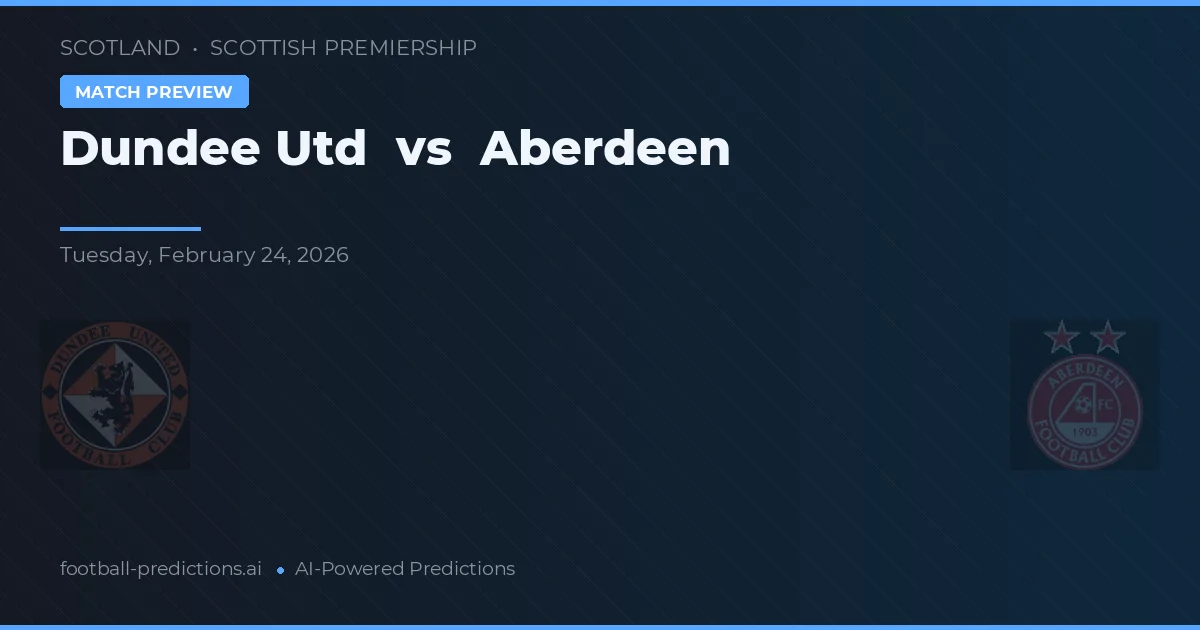 Dundee United vs Aberdeen — prognóstico e prévia do jogo