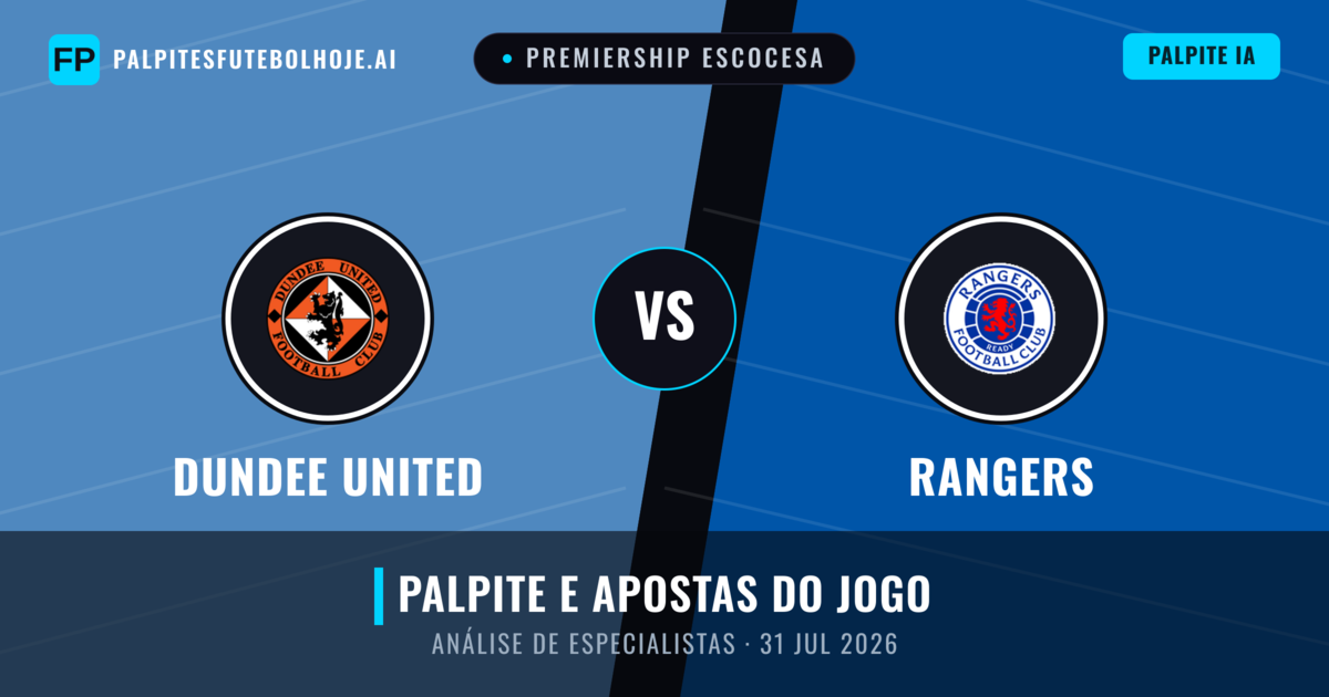 Dundee United vs Rangers — prognóstico e prévia do jogo