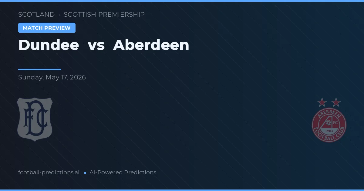 Dundee vs Aberdeen — prognóstico e prévia do jogo