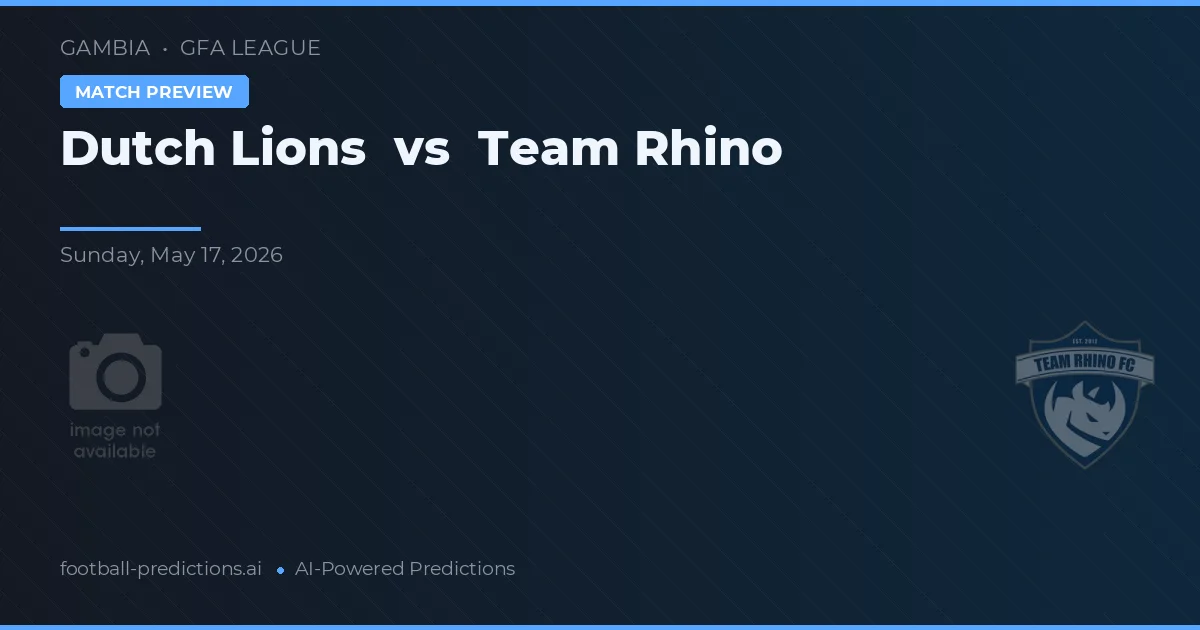 Leões Holandeses vs Team Rhino — prognóstico e prévia do jogo