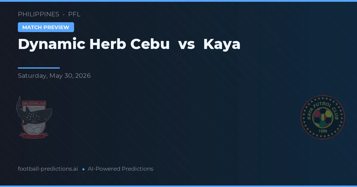 Dynamic Herb Cebu vs Kaya — prognóstico e prévia do jogo