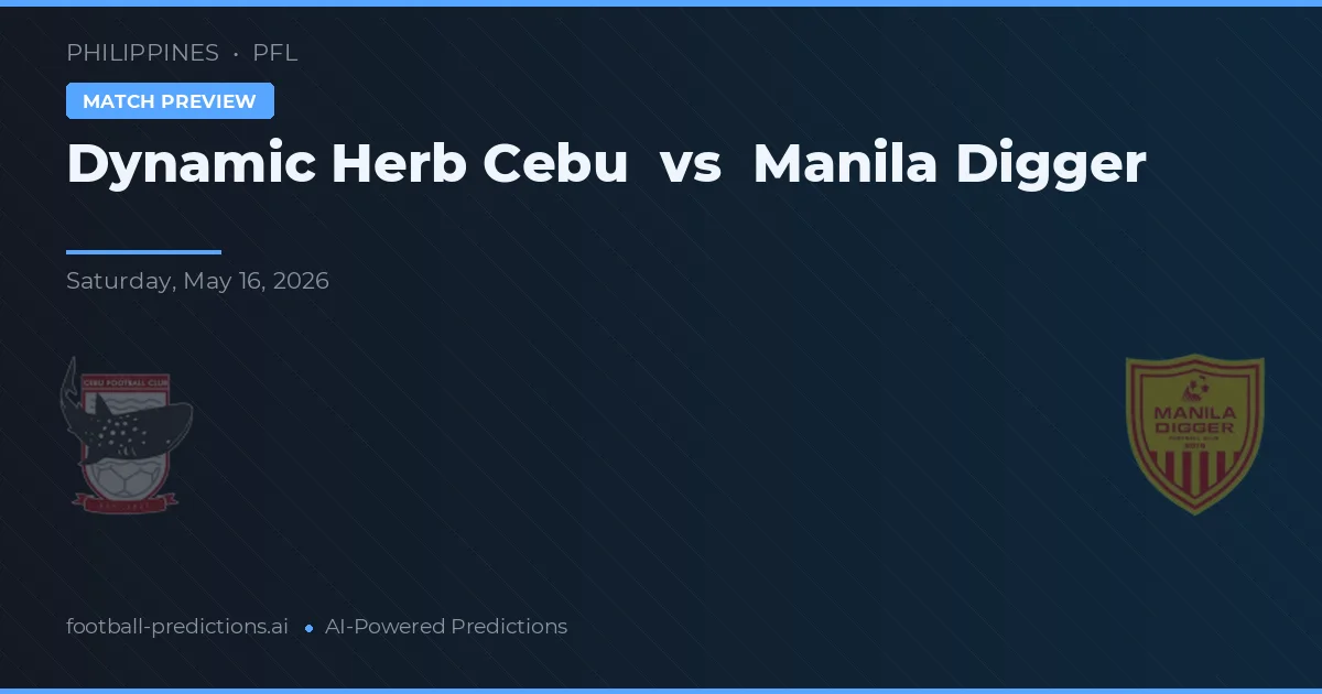 Dynamic Herb Cebu vs Manila Digger — prognóstico e prévia do jogo