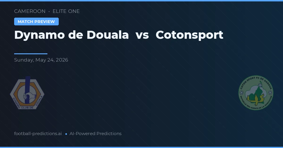 Dynamo de Douala vs Cotonsport — prognóstico e prévia do jogo