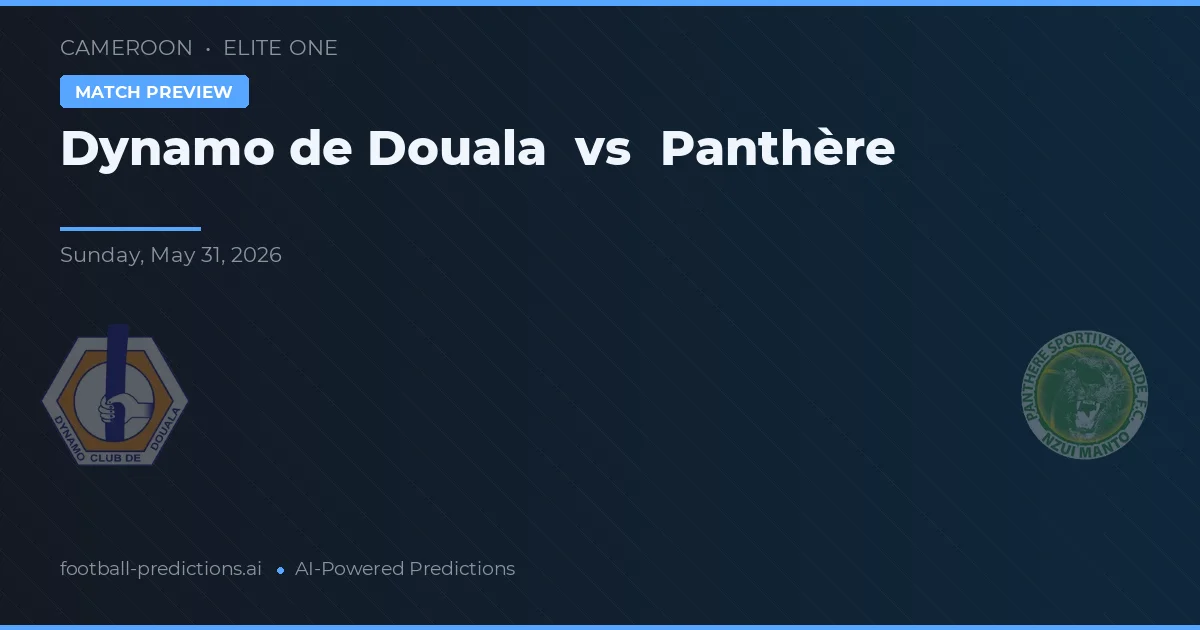 Dynamo de Douala vs Pantera — prognóstico e prévia do jogo