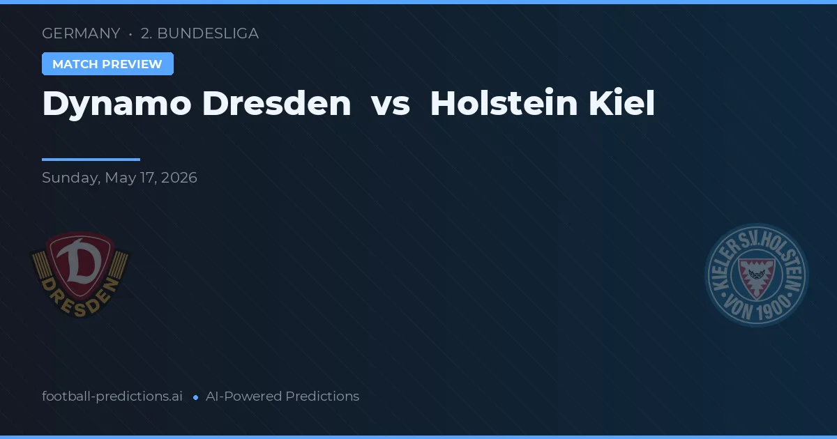 Dynamo Dresden vs Holstein Kiel — prognóstico e prévia do jogo