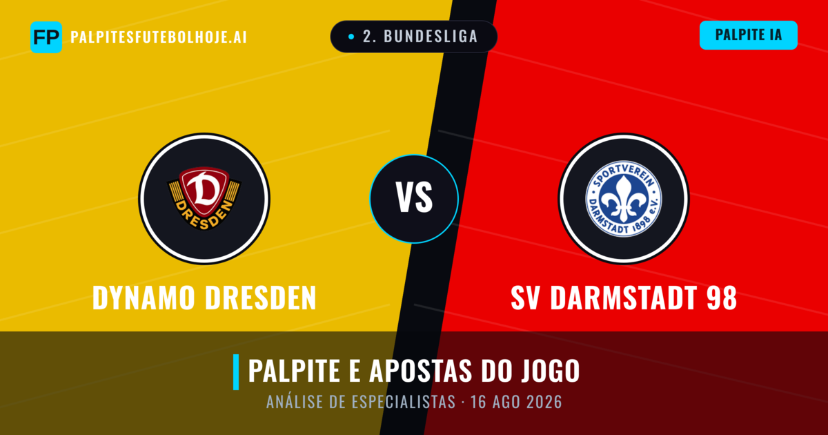 Dynamo Dresden vs SV Darmstadt 98 — prognóstico e prévia do jogo