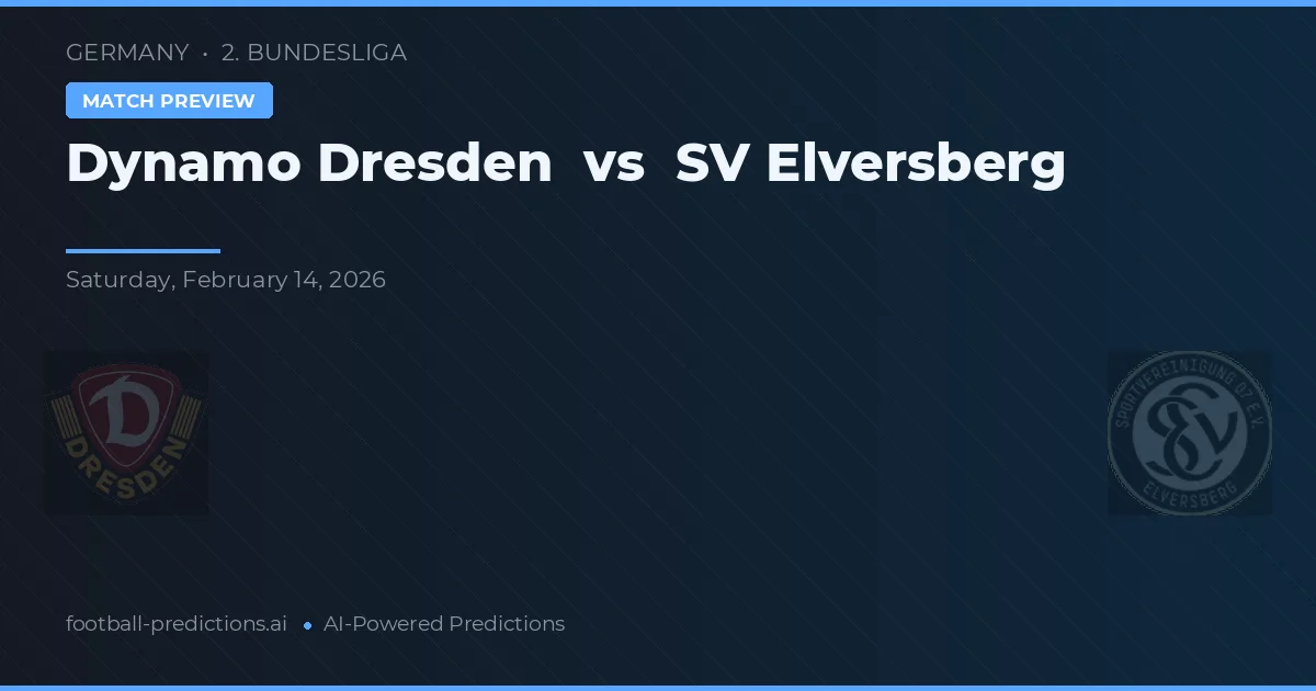 Dynamo Dresden vs SV Elversberg — prognóstico e prévia do jogo