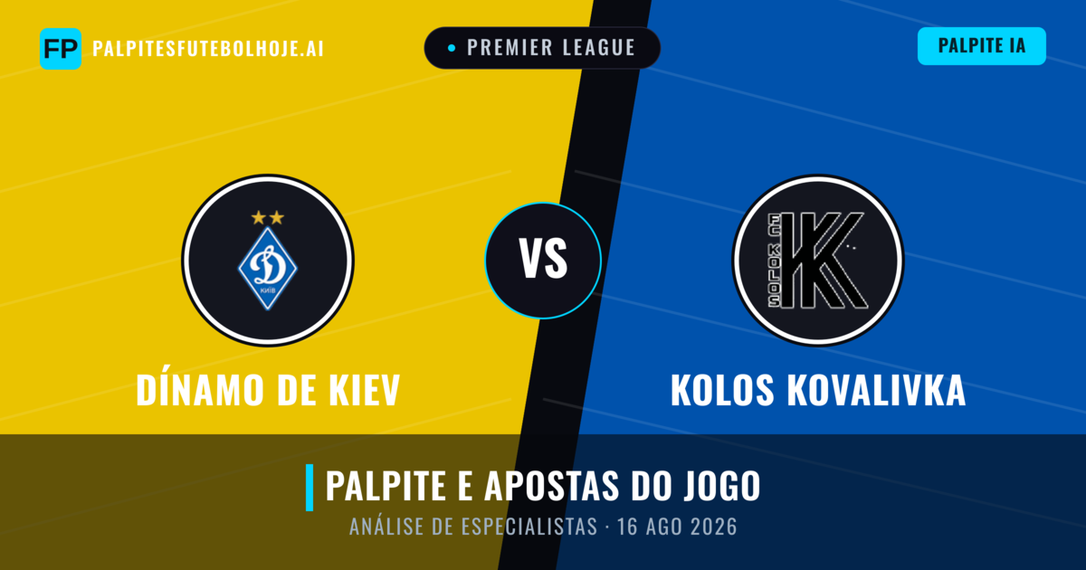 Dínamo de Kiev vs Kolos Kovalivka — prognóstico e prévia do jogo