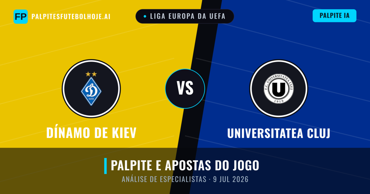 Dínamo de Kiev vs Universitatea Cluj — prognóstico e prévia do jogo