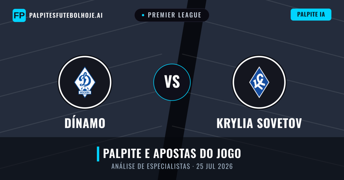 Dínamo vs Krylia Sovetov — prognóstico e prévia do jogo