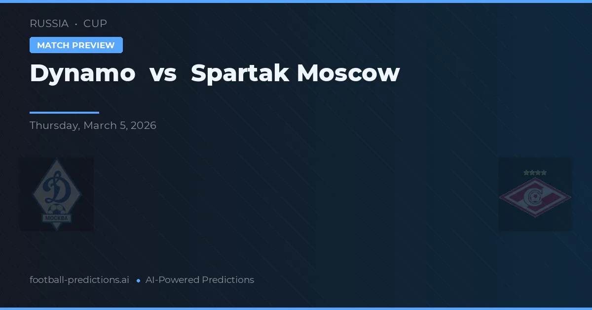 Dínamo vs Spartak Moscou — prognóstico e prévia do jogo