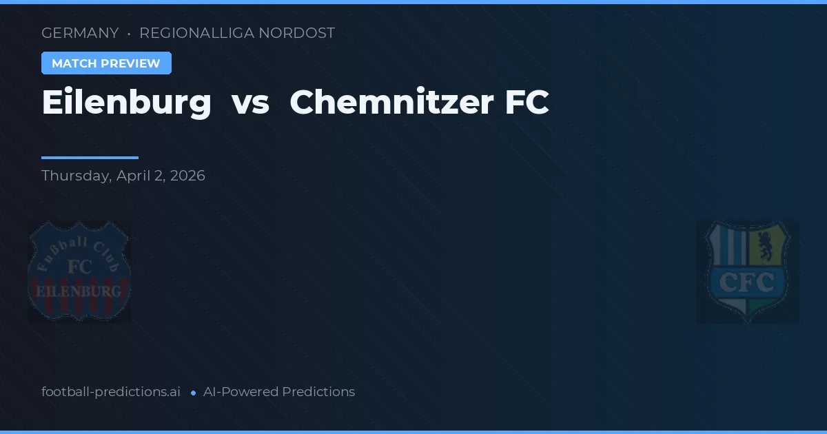 Eilenburg vs Chemnitzer FC — prognóstico e prévia do jogo