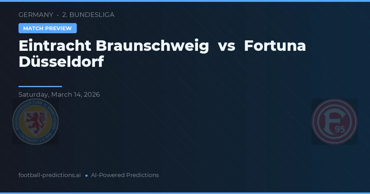 Eintracht Braunschweig vs Fortuna Düsseldorf — prognóstico e prévia do jogo