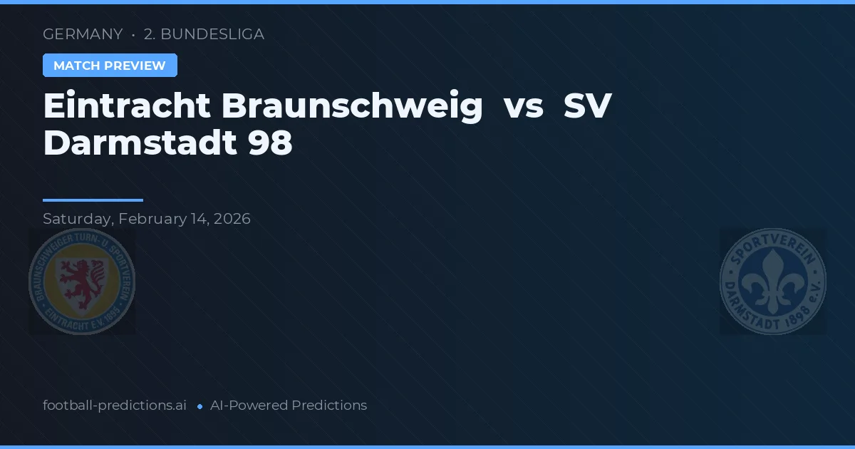 Eintracht Braunschweig vs SV Darmstadt 98 — prognóstico e prévia do jogo