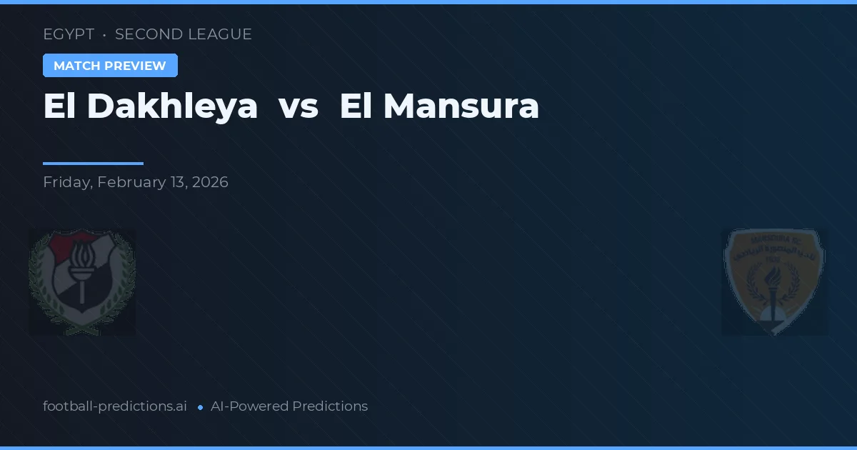 El Dakhleya vs El Mansura — prognóstico e prévia do jogo