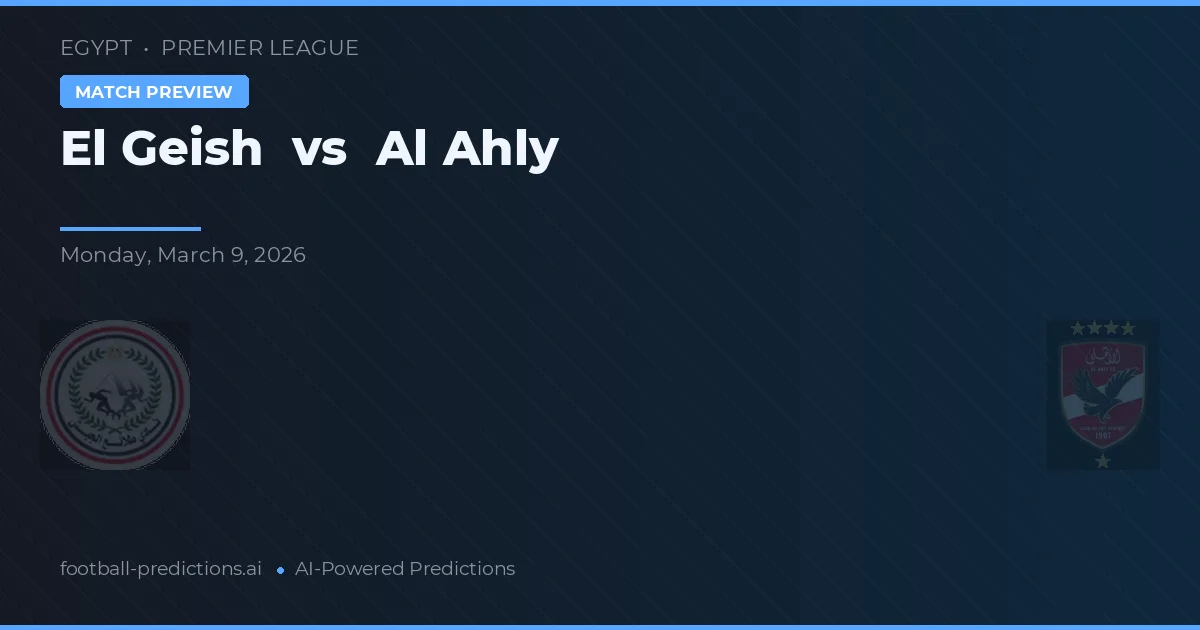 El Geish vs Al Ahly — prognóstico e prévia do jogo