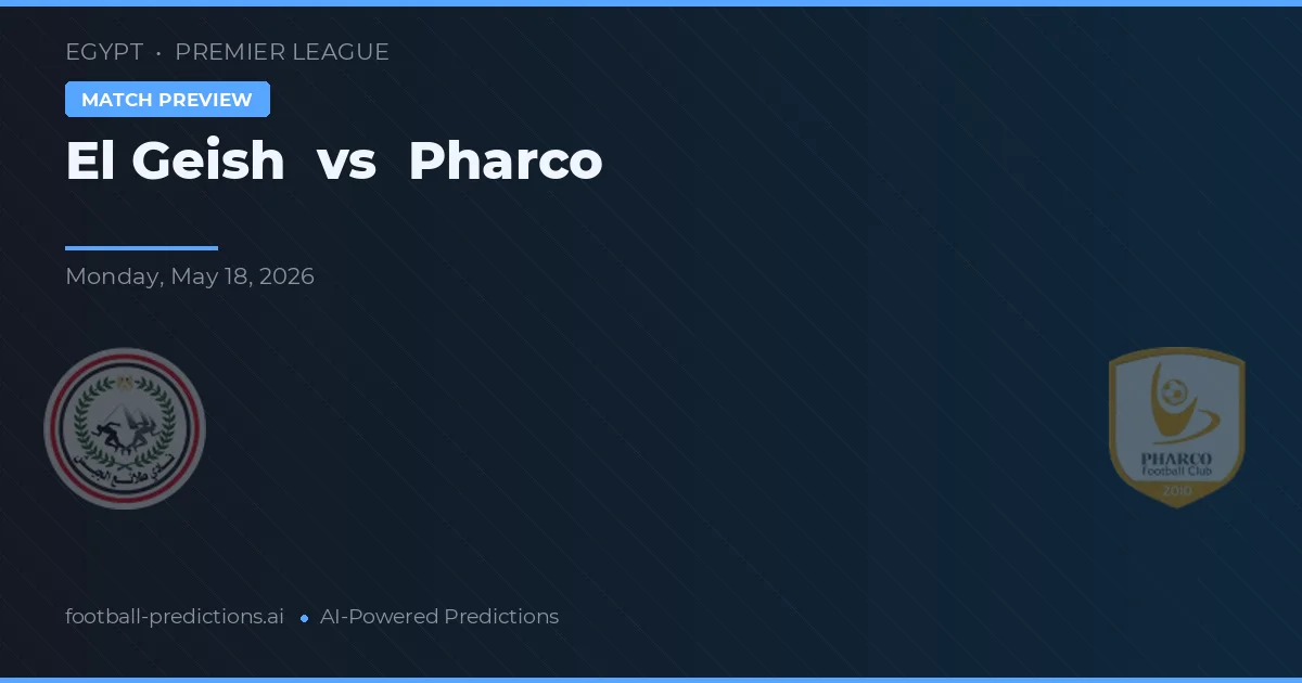 El Geish vs Pharco — prognóstico e prévia do jogo
