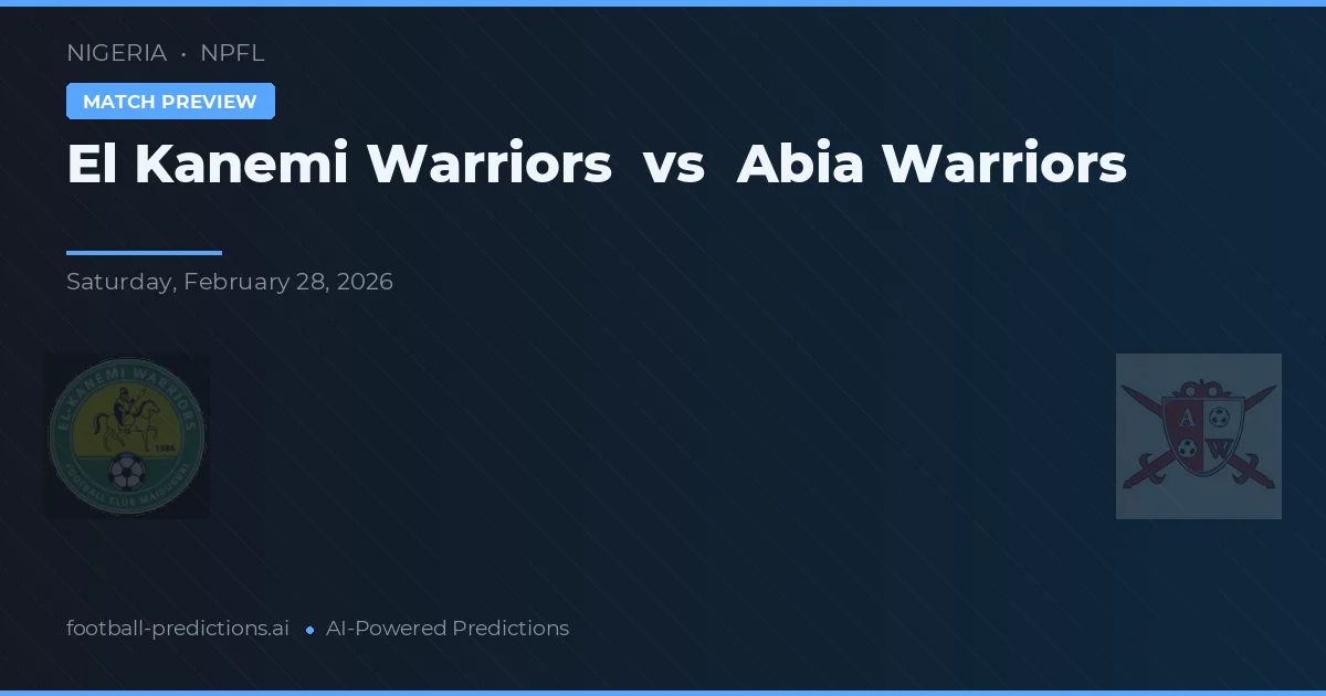 El Kanemi Warriors vs Abia Warriors — prognóstico e prévia do jogo