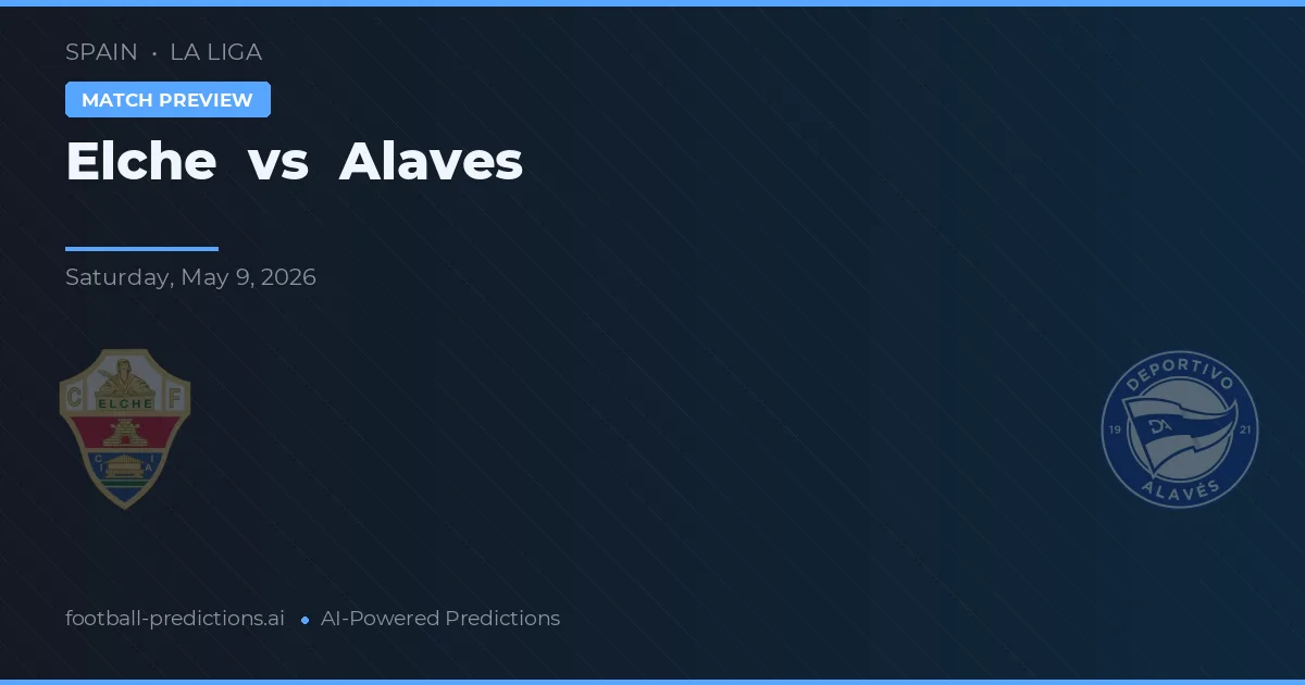 Elche vs Alavés — prognóstico e prévia do jogo