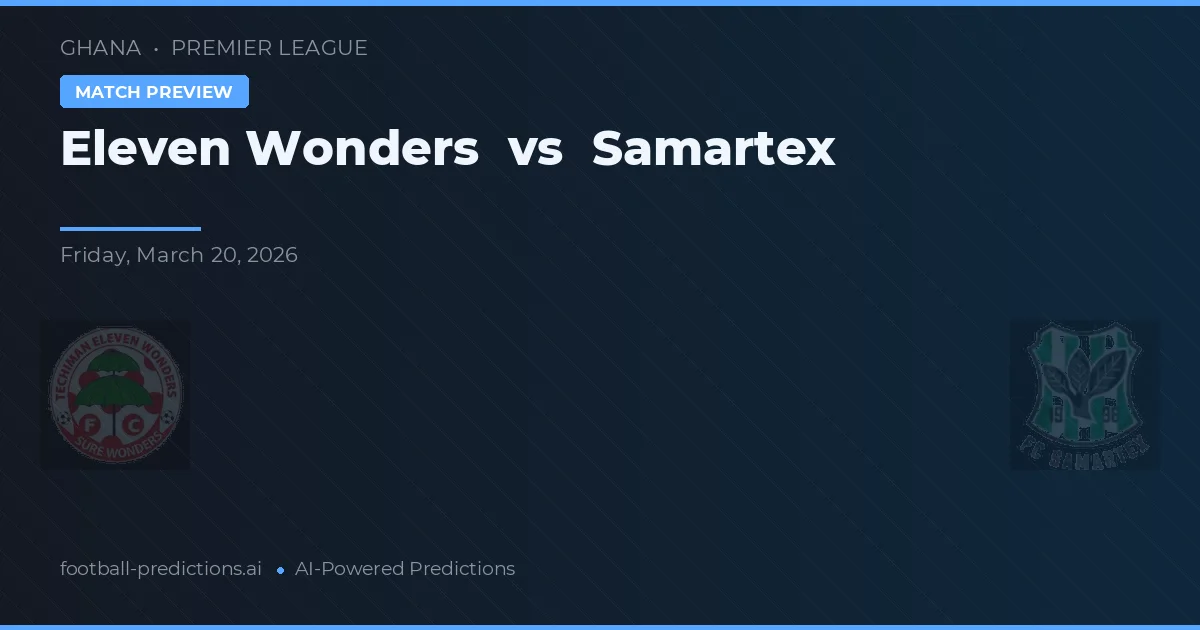 Eleven Wonders vs Samartex — prognóstico e prévia do jogo