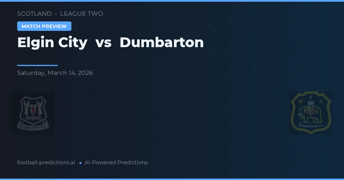 Elgin City vs Dumbarton — prognóstico e prévia do jogo