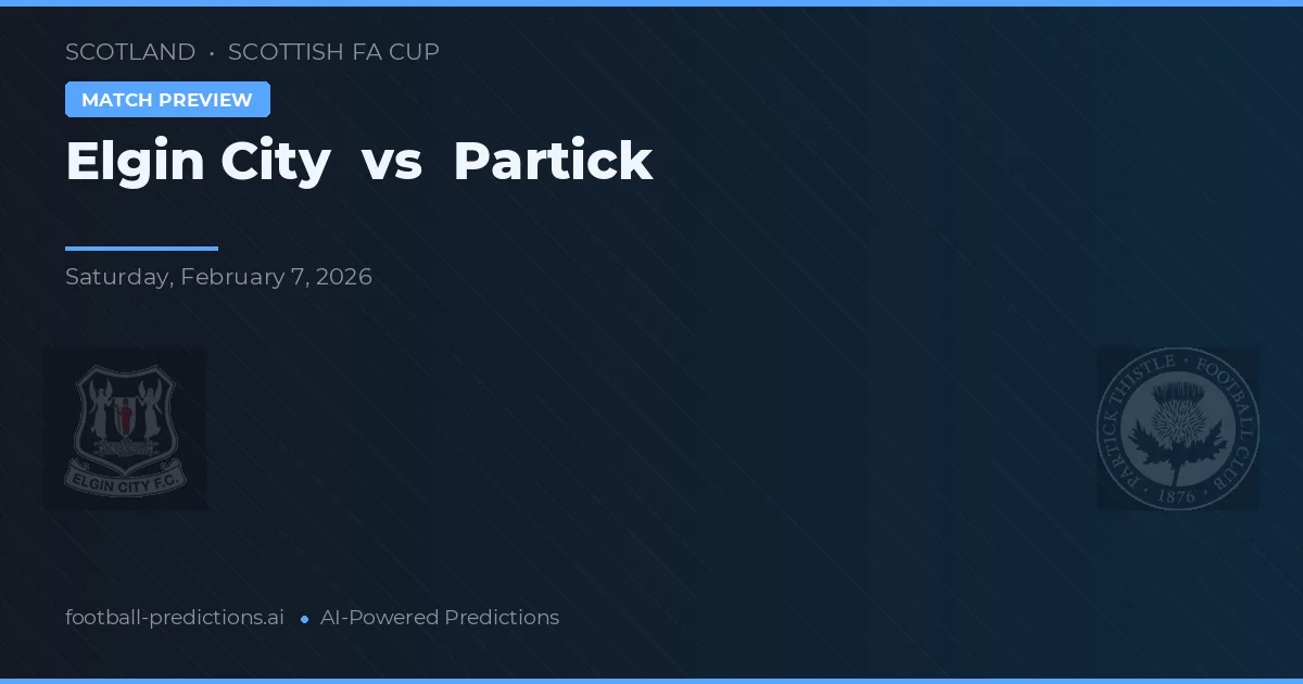 Elgin City vs Partick Thistle — prognóstico e prévia do jogo
