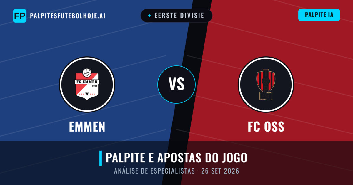 Emmen vs FC OSS — prognóstico e prévia do jogo