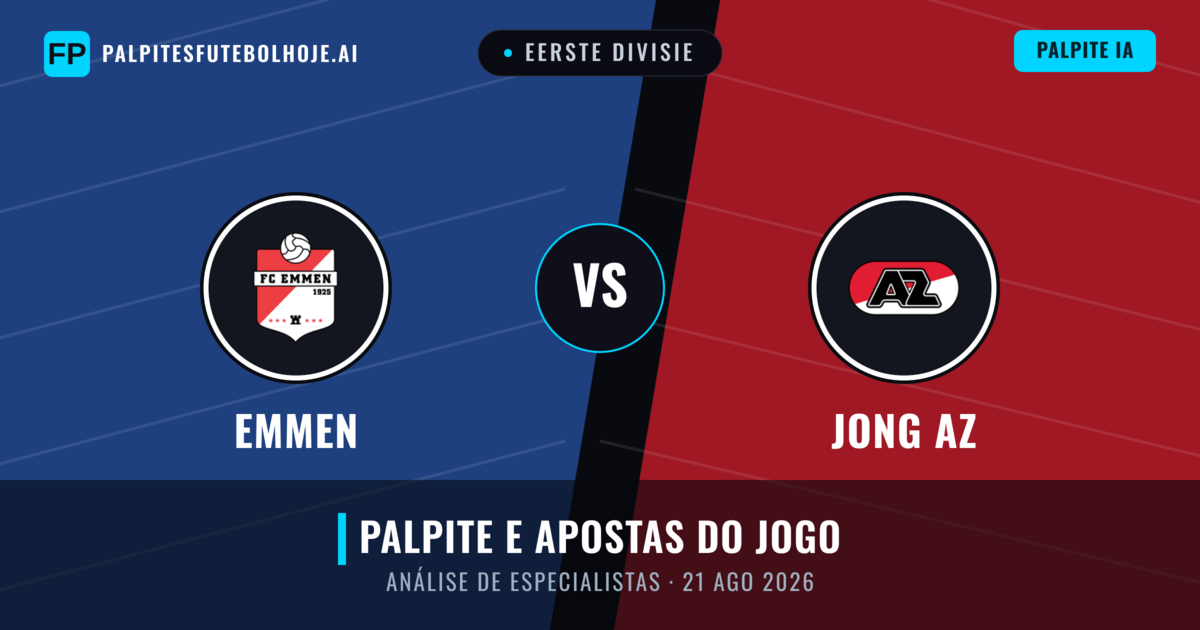 Emmen vs Jong AZ — prognóstico e prévia do jogo
