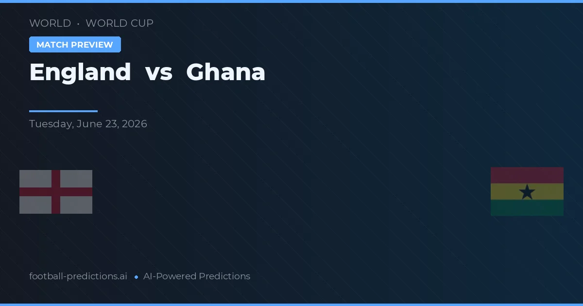 Inglaterra vs Gana — prognóstico e prévia do jogo