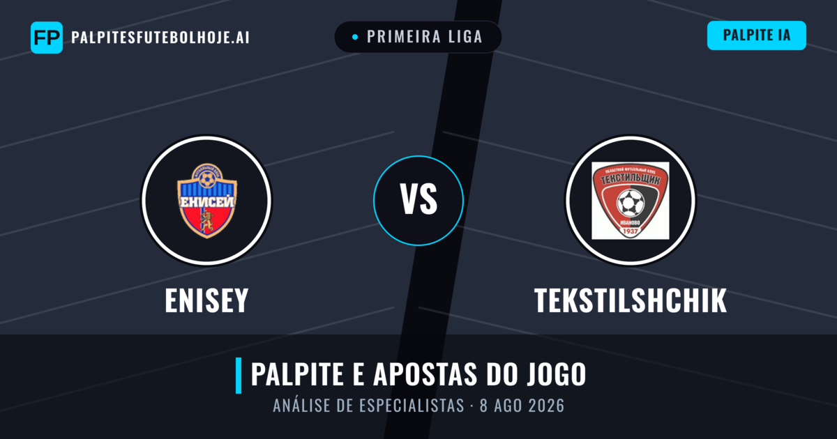 Enisey vs Tekstilshchik — prognóstico e prévia do jogo