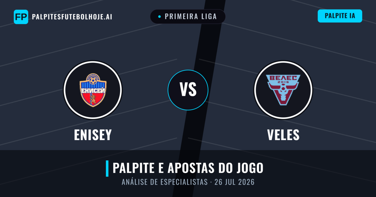 Enisey vs Veles — prognóstico e prévia do jogo