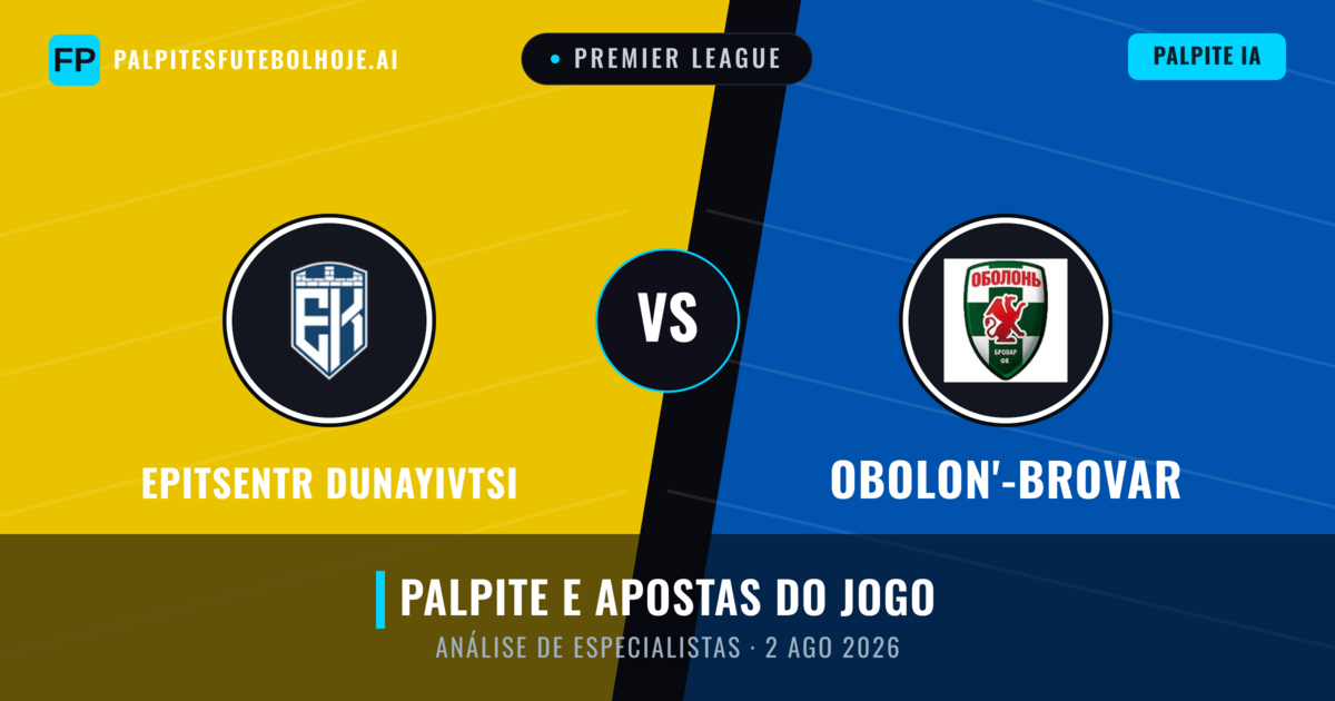 Epitsentr Dunayivtsi vs Obolon'-Brovar — prognóstico e prévia do jogo