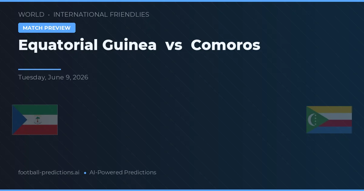 Guiné Equatorial vs Comores — prognóstico e prévia do jogo